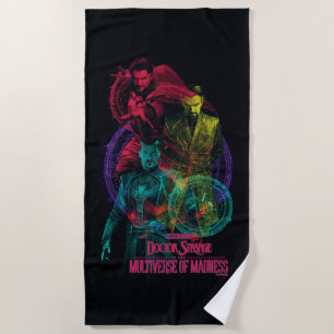 Doctor Strange Alternates Overlapping Graphic Beach Towel