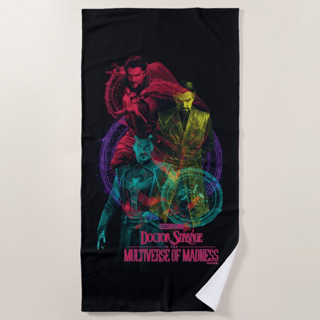Doctor Strange Alternates Overlapping Graphic Beach Towel (Front)
