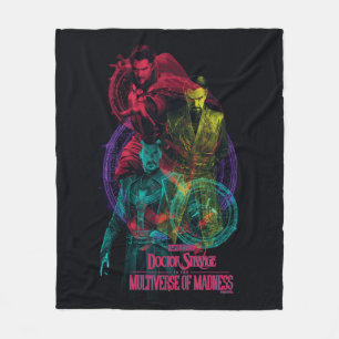 Doctor Strange Alternates Overlapping Graphic Fleece Blanket