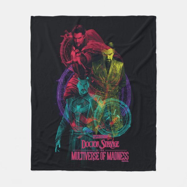 Doctor Strange Alternates Overlapping Graphic Fleece Blanket (Front)