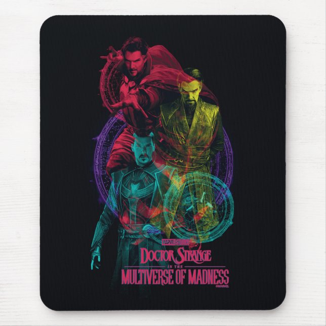 Doctor Strange Alternates Overlapping Graphic Mouse Pad (Front)