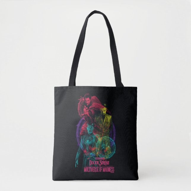 Doctor Strange Alternates Overlapping Graphic Tote Bag (Front)