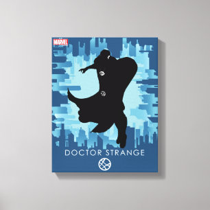 Doctor Strange Heroic Silhouette Canvas Print