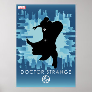 Doctor Strange Heroic Silhouette Poster