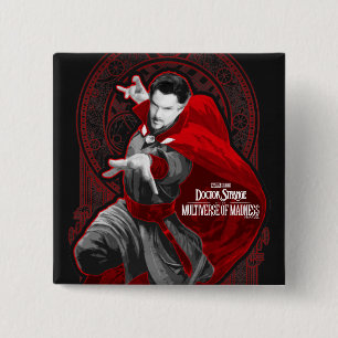 Doctor Strange Mystic Art Nouveau Graphic 2 Inch Square Button