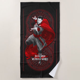 Doctor Strange Mystic Art Nouveau Graphic Beach Towel