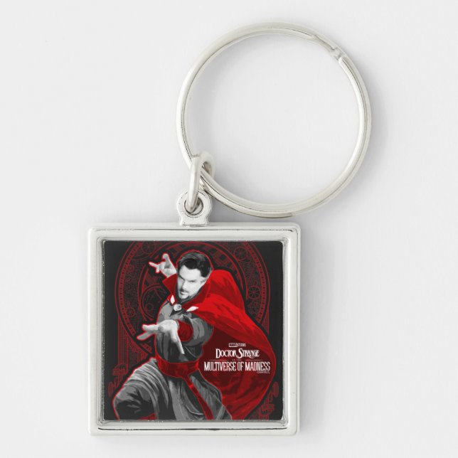Doctor Strange Mystic Art Nouveau Graphic Keychain (Front)
