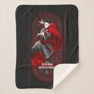 Doctor Strange Mystic Art Nouveau Graphic Sherpa Blanket