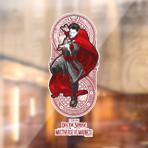 Doctor Strange Mystic Art Nouveau Graphic Window Cling