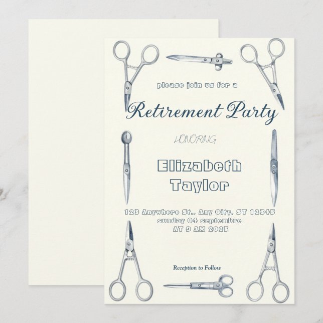 Doctor  Surgeon nurse retirement invitation (Devant / Derrière)