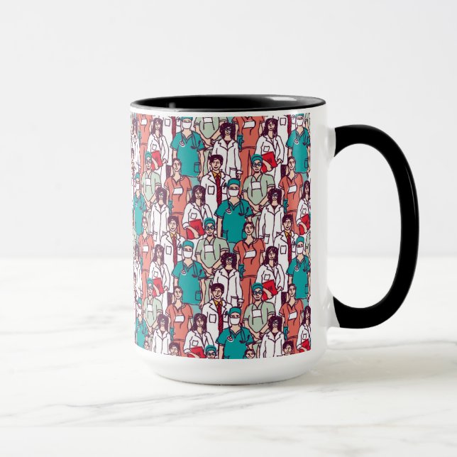 Doctor & Surgeon Pattern Mug (Right)