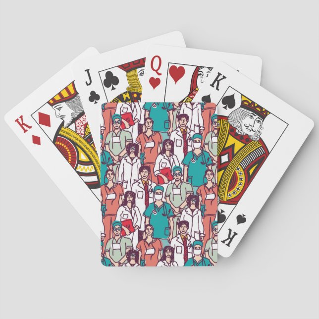 Doctor & Surgeon Pattern Playing Cards (Back)