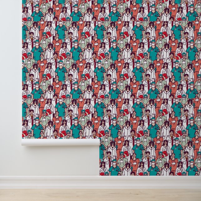 Doctor & Surgeon Pattern Wallpaper (Application)