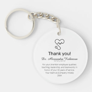 Doctor Thank you appreciation gift Acrylic Award Keychain