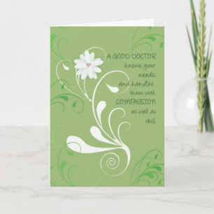Doctor Thank You, Green Swirls You Card