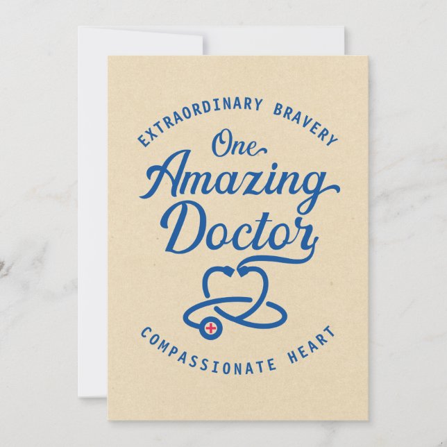 Doctor Thanks Extraordinary Bravery Compassionate Card (Front)