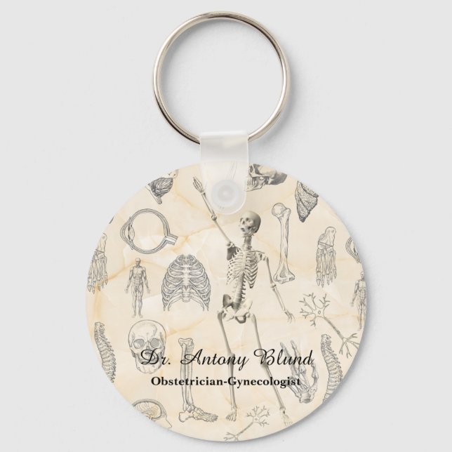 Doctor Vintage Human Anatomy Keychain (Front)