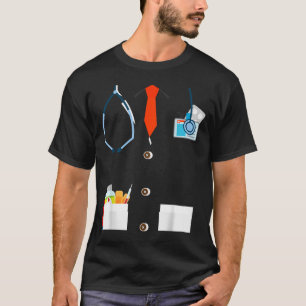 Doctor White Lab Coat Funny Halloween Costume for T-Shirt