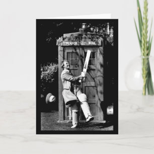 Doctor Who Peter Davison Cricket Tardis 1981 Tank  Card