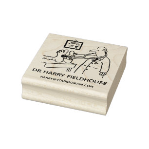 Doctor with Stethoscope and Patient Rubber Stamp