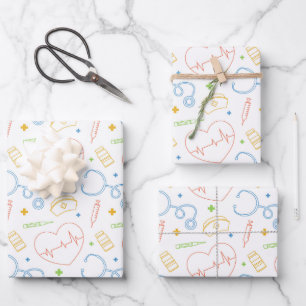 Doctor Wrapping Paper, Nurse Gift Wrap
