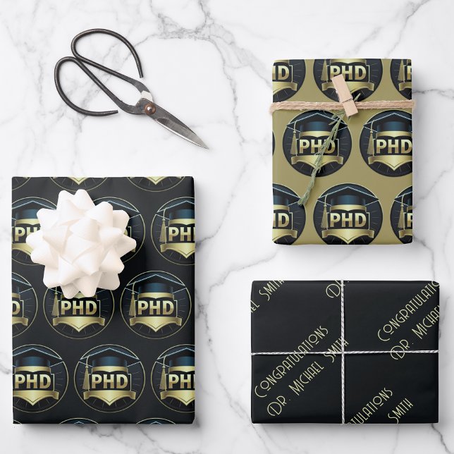 Doctorat diplôme d'or emballage cadeau cadeau Tiss (Créateur téléchargé)