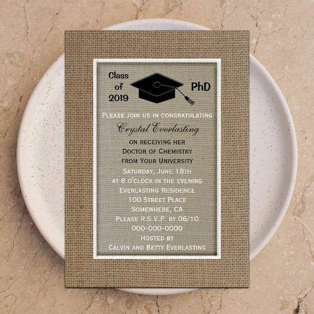 Doctorat Faire-part de doctorat Invitation (Créateur téléchargé)