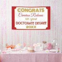 Doctorate Degree Congrats! Personalized banner