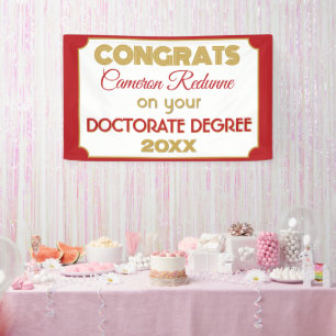 Doctorate Degree Congrats! Personalized banner