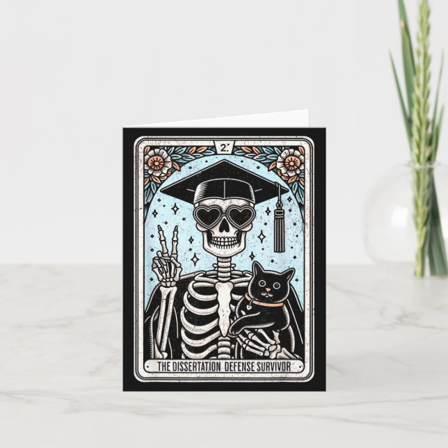 Doctorate Dissertation Phd Grad Tarot Illustration Card (Front)