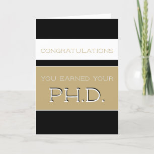 Doctorate graduation congrats (Ph.D.) Card