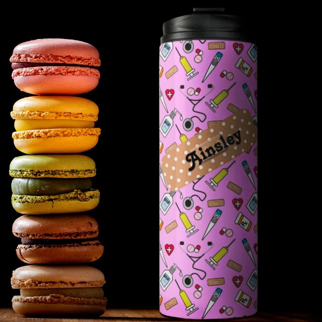 Doctor's and Nurse's Supplies Cute Personalized Thermal Tumbler (Creator Uploaded)