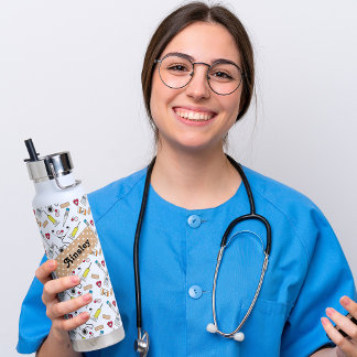 Doctor's and Nurse's Supplies Cute Personalized Water Bottle