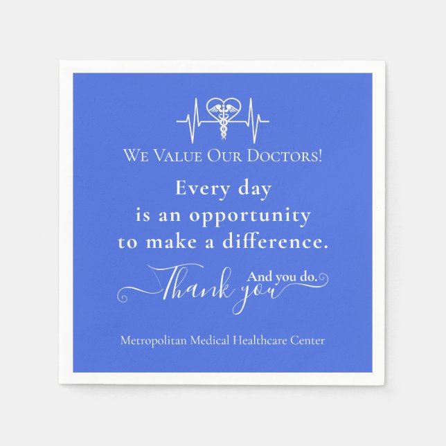 Doctors Appreciation Week Healthcare Symbol Bulk Napkin (Front)