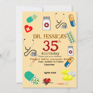  Doctor's birthday   Invitation