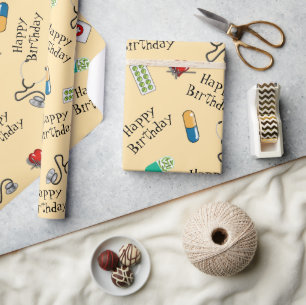  Doctor's birthday   Wrapping Paper