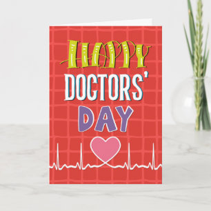 Doctors' Day - Bold Colours Fun Fonts Card