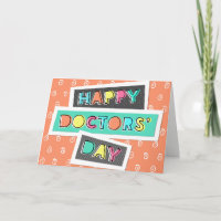Doctors' Day Card - Fun Font and Colourful
