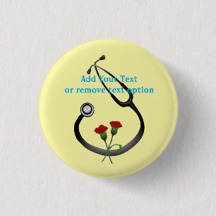 Doctor's Day Stethoscope  1 Inch Round Button