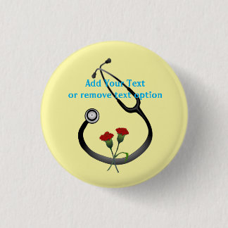 Doctor's Day Stethoscope  1 Inch Round Button