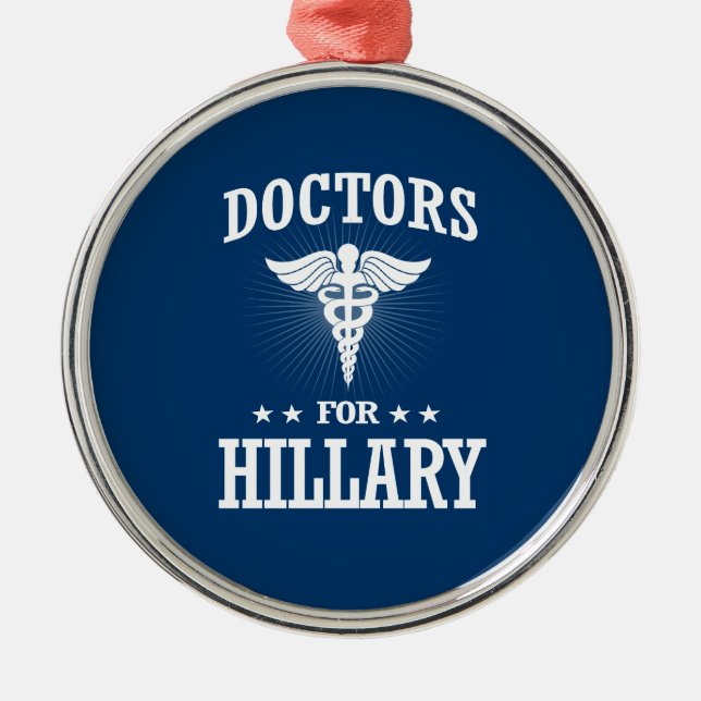 DOCTORS FOR HILLARY METAL ORNAMENT (Front)