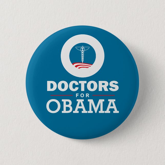 Doctors for Obama 2 Inch Round Button (Front)