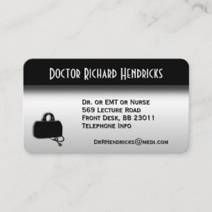Doctors Office Appointment on Back Business Card