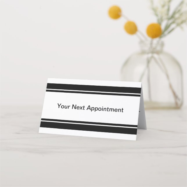 Doctor's Office Black and White Your Next Appointment Card (Front)