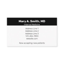 Doctors Office Name Specialty Return Address White