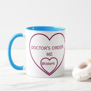 Doctor's Order Cat Photo and Hearts Mug