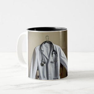 Doctor's Pride: White Coat & Stethoscope Mug
