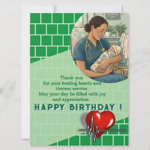 Doctor's stylish birthday card