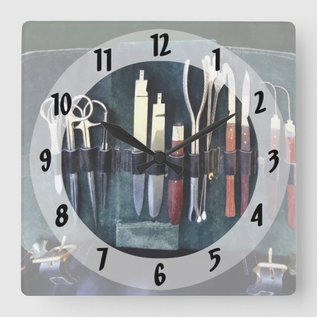 Doctors - Surgical Instruments Circa Civil War': Square Wall Clock (Front)