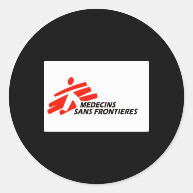 Doctors Without Borders Flag Classic Round Sticker (Front)